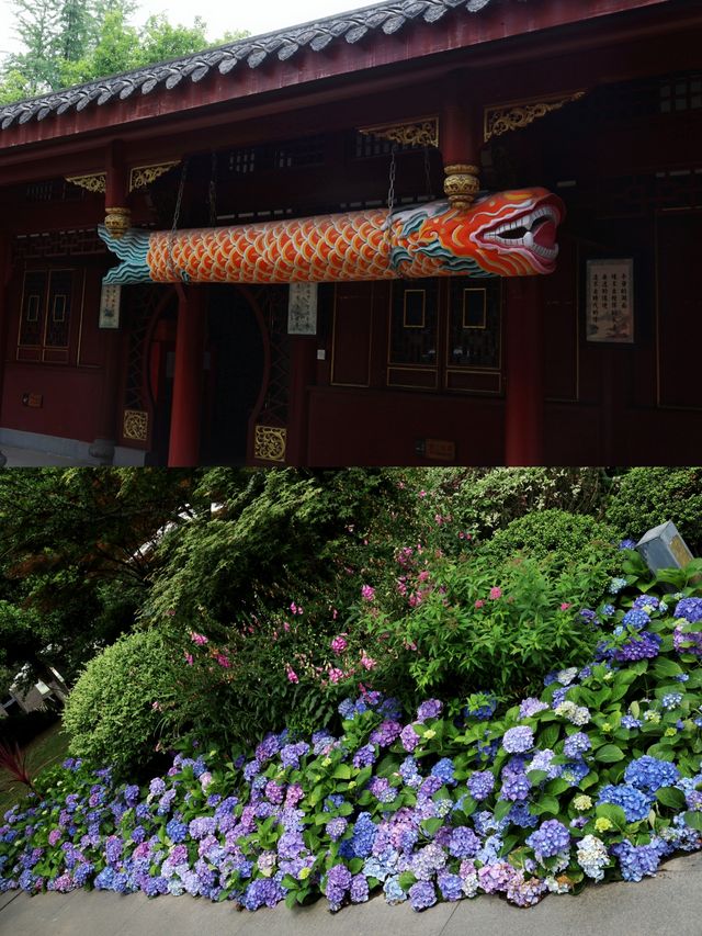 成都向南一半禪意鐵像寺 一半煙火是水街
