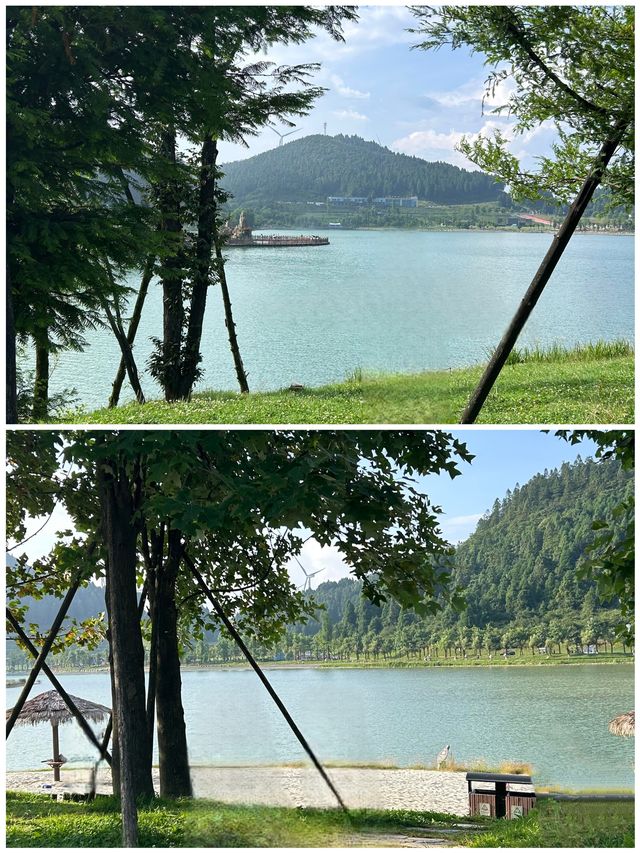 南天湖景區湖光山色山間小徑走走看看心情大好