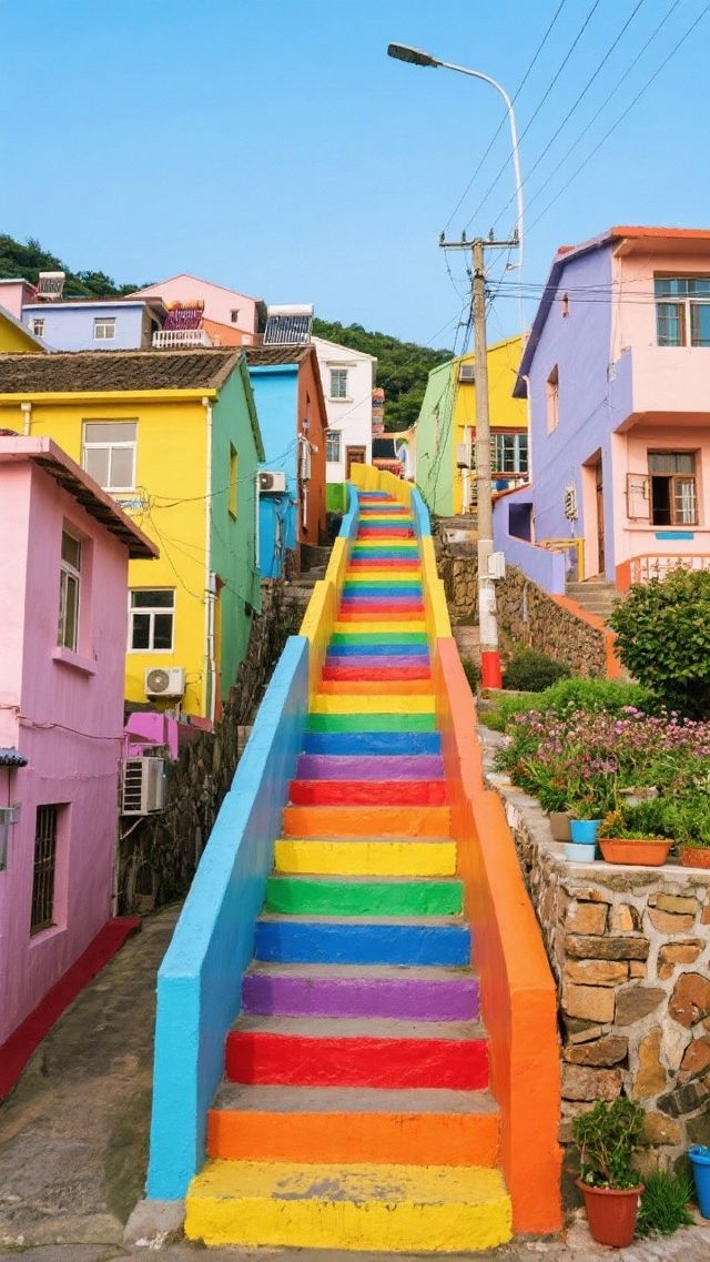 七彩漁村童話世界｜中國的“五漁村”、“彩虹村”｜“彩色王國”