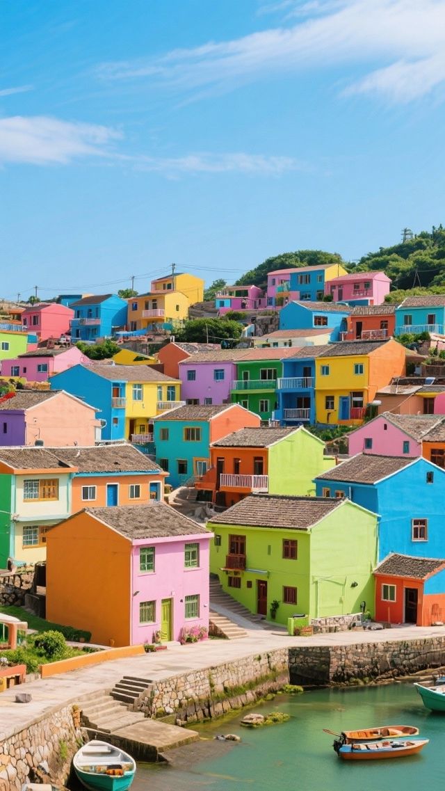 七彩漁村童話世界｜中國的“五漁村”、“彩虹村”｜“彩色王國”