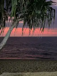 太美了！拍到了落日橘子海灘！