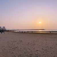 Sunset at South Mountain Beach in Longkou