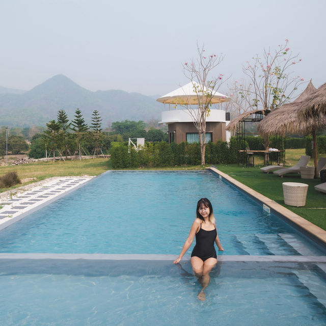 แช่อ่าง Outdoor ส่วนตัวชมวิวเขา ในแม่วางเชียงใหม่