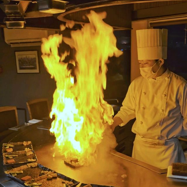 夜遊🌃神戶港🛳️船上🔥鐵板燒