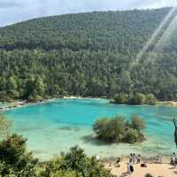 The Bluest lake I’ve ever seen. This is not Switzerland, this China.