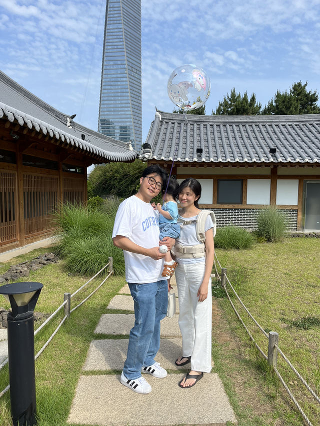 파란하늘, 초록풀, 한옥 멀리 가지마세요, 할리스 인천한옥마을점