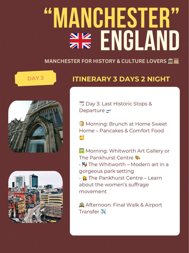 Manchester 3 days itinerary 🛖