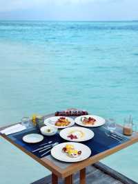 🍽️馬爾代夫港麗島海天一色無遮擋海景早餐🤎