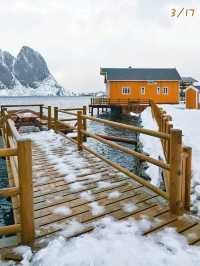 超美的羅弗敦群島雪景
