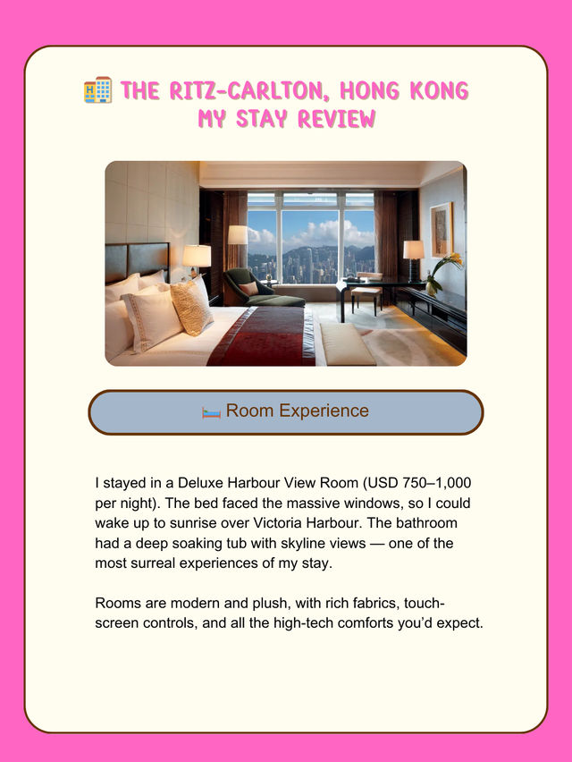 🏨 The Ritz-Carlton, Hong Kong – Sky-High Luxury