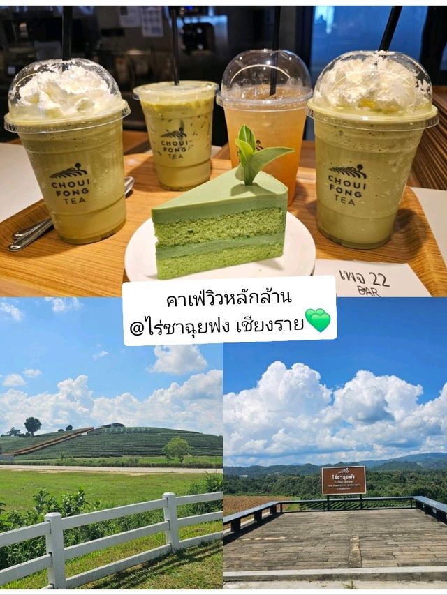 คาเฟ่วิวหลักล้านกลางไร่ชาเชียงราย 💚