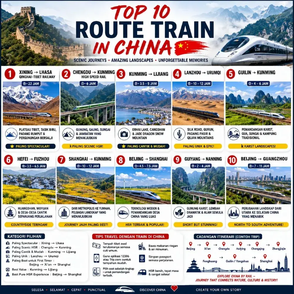 中国の驚愕の鉄道ルート トップ10 🚄✨