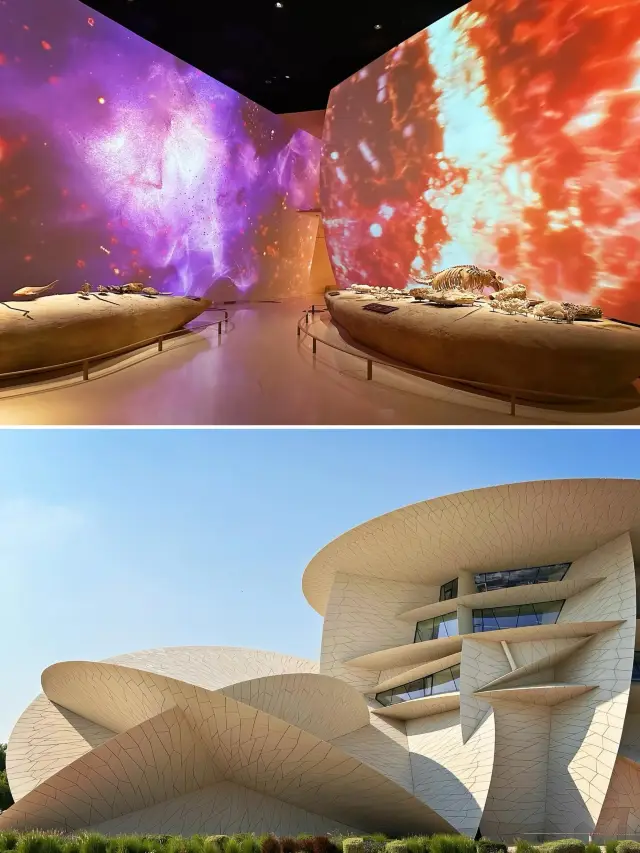 “사막 장미”카타르 국립 박물관이 너무 아름답습니다! 건축물 자체가 예술 작품입니다!