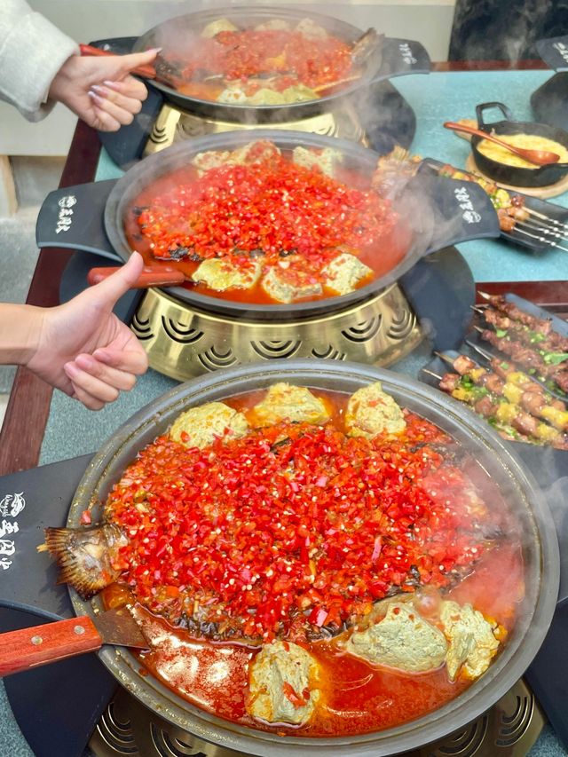 蘇州好吃的剁椒豆腐燉魚