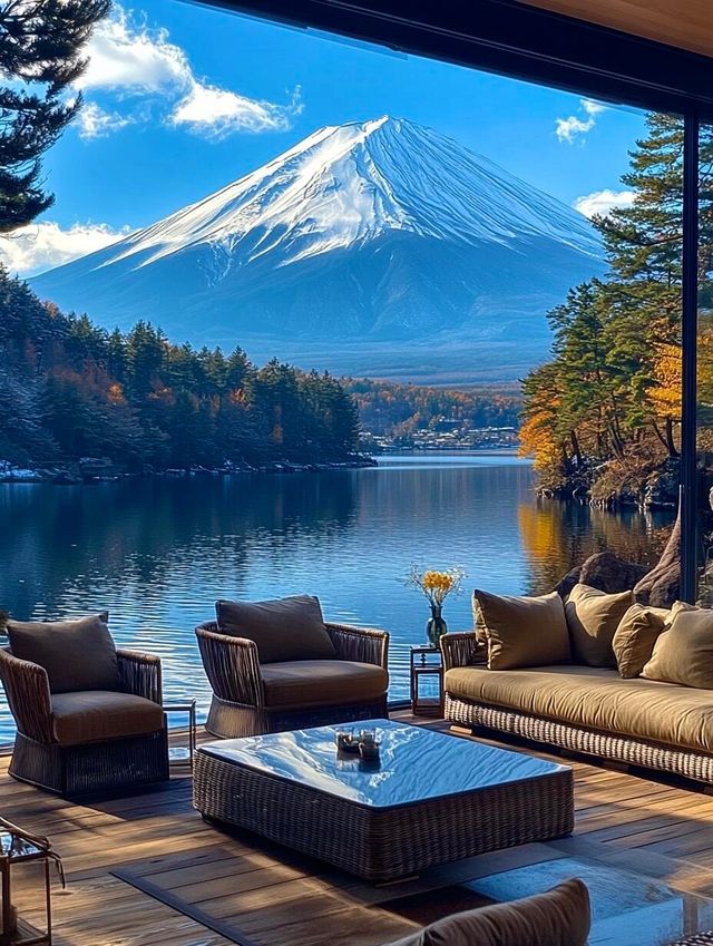 住喺KUKUNA，浸住溫泉睇富士山嘅日出