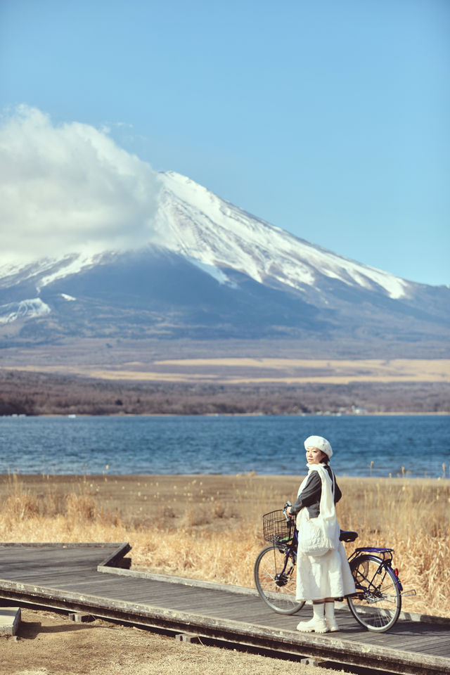 比起河口湖更愛山中湖的富士山