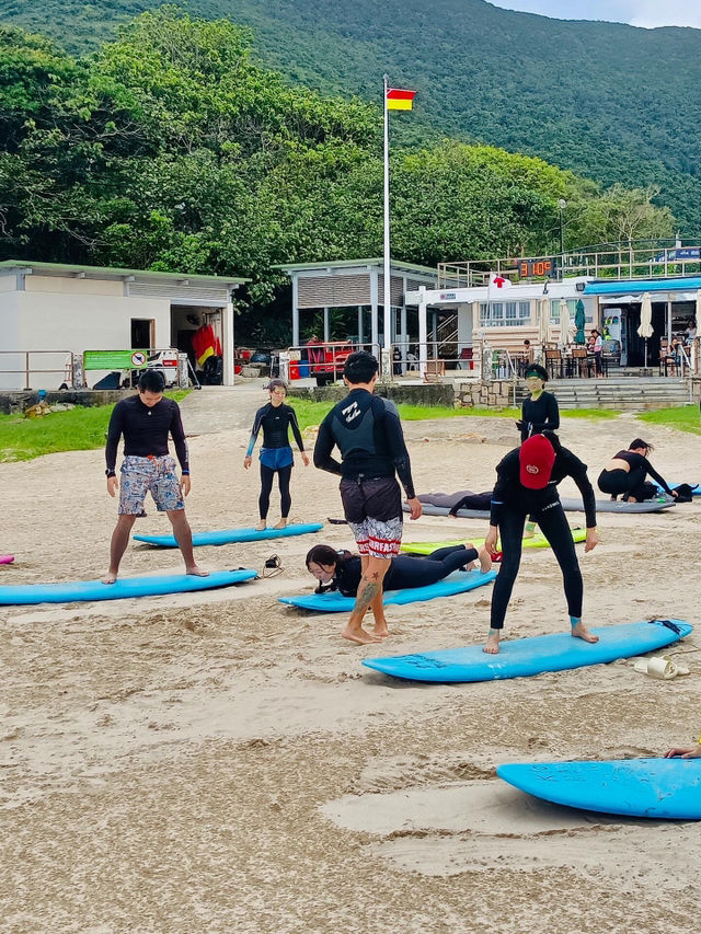 🌊週末衝浪人集合！香港大浪灣初體驗太爽啦！