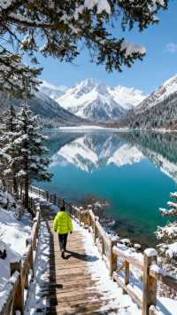 誰懂啊！畢棚溝把秋天和冬天揉在一起了！