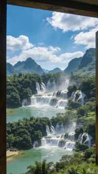 「亞洲第一」跨國瀑布,一腳踏兩國太美了