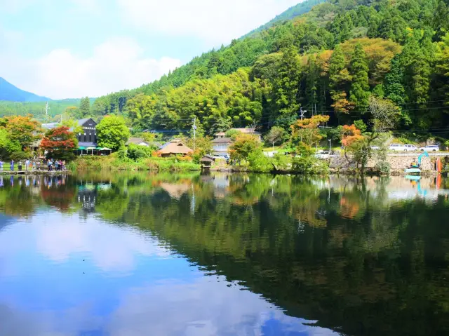 四季によって景色も変わる金鱗湖