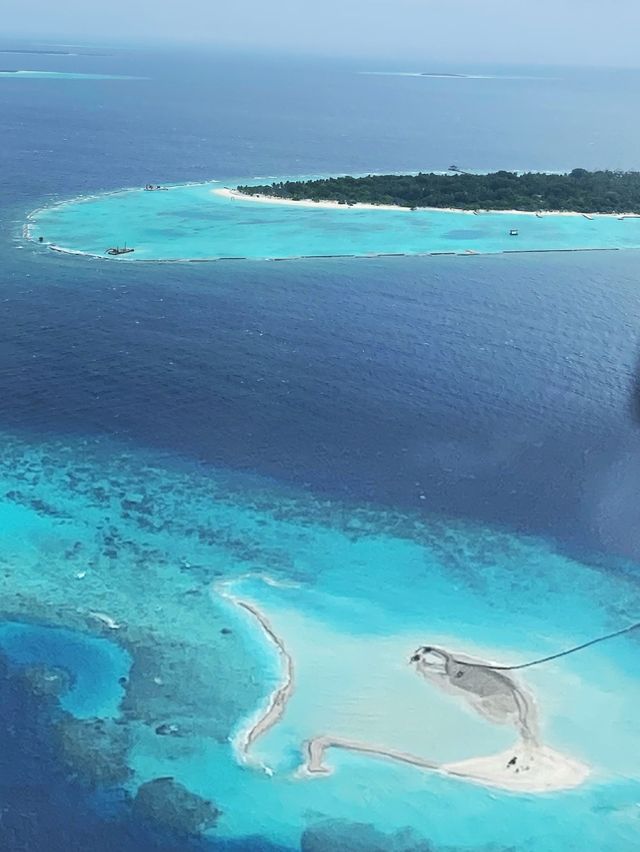 Maldives from seaplane view 🐬🐬🐬