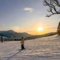1st time skiing at Hoshino Tomamu