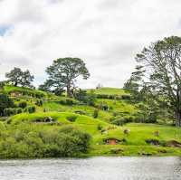 Hobbiton, located in the picturesque countryside , New Zealand