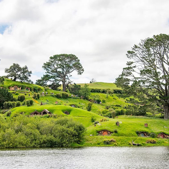 Hobbiton, located in the picturesque countryside , New Zealand