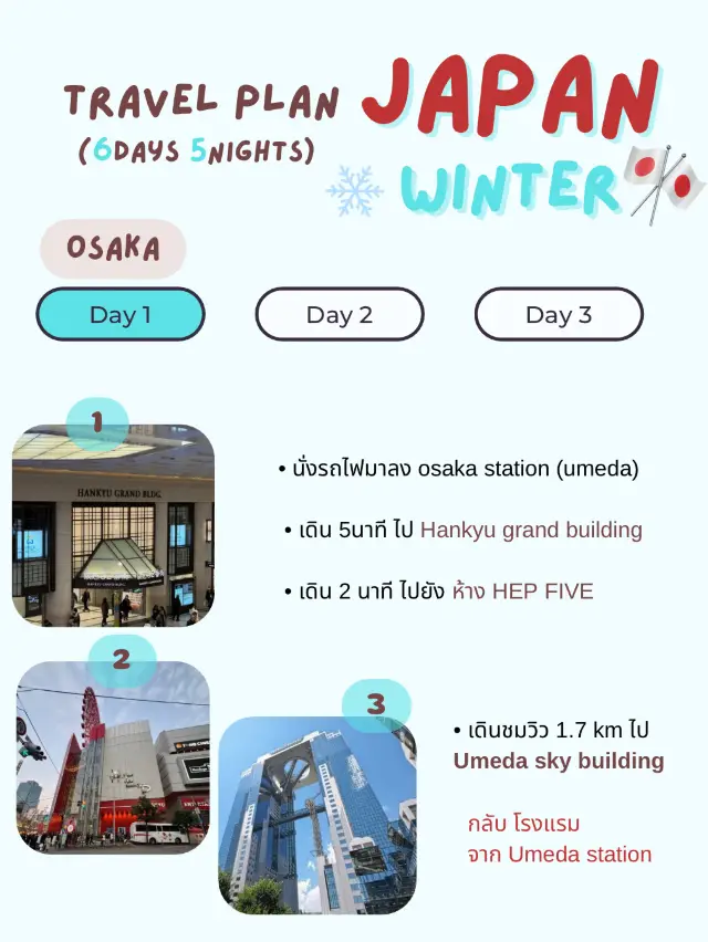 分享日本5天4夜行程規劃 