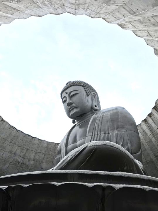 🪷 静寂の中に佇む、大仏とラベンダーの丘。 #仏の丘 #ヒルオブザブッダ #札幌観光 #癒しの景色 #北海道旅