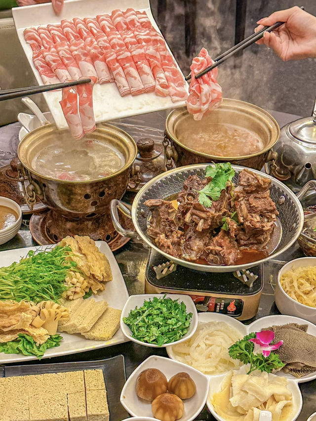 珠海也能吃到正宗的北京涮肉  💕 炭火銅爐的火鍋-東來順p