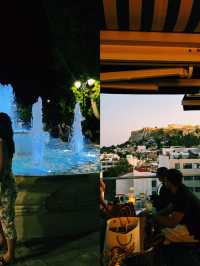 빛으로 물든 아테네의 밤, 분수 광장에서의 순간 