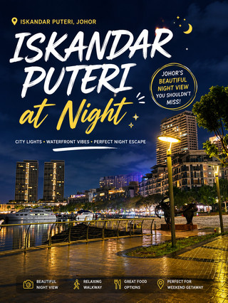🇲🇾Iskandar Puteri at Night | One of Johor's Most Underrated Night Views 🌃 ✨