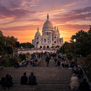 Paris Turns Golden at Sunset