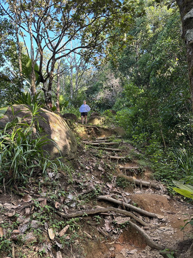 A great hike trail with stunning views in Mahe Seychelles 