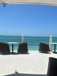 Chilling by the crystal blue sea in Jamaica 
