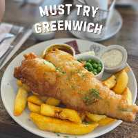 London🇬🇧Greenwich Gem: Perfect Fish & Chips at River Garden Cafe!☕️  