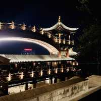 A Temple with a beautiful Night View 