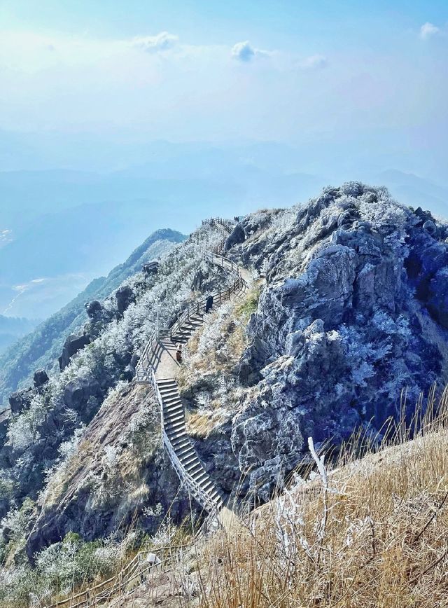 金子山，廣東絕美冰掛