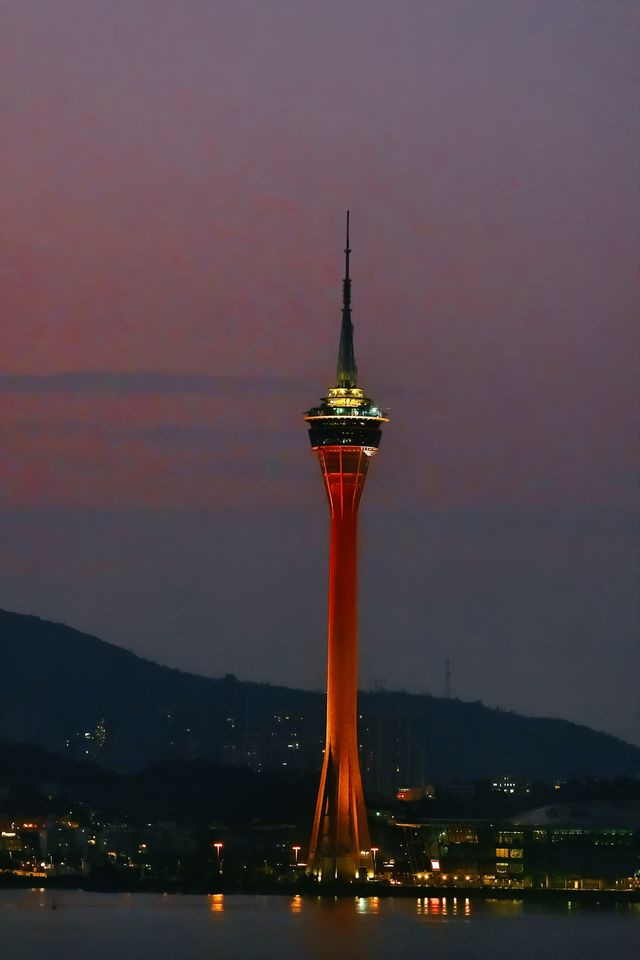在澳門拍到了財富大道這個機位夜景絕了！