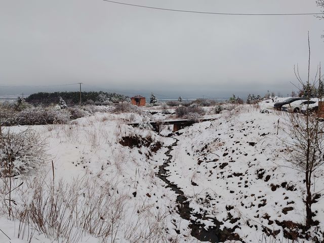 雪後的玉湖村，仿如童話世界