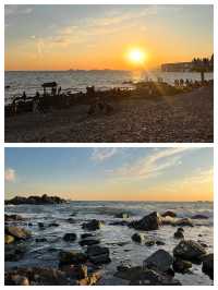 冬日銀沙灘絕美日出