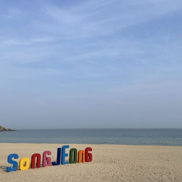여유로운 부산 송정해수욕장🌊