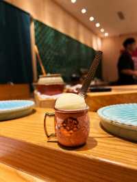 「鮨燐」尖沙咀鮨店，晚市套餐有沙律、麵豉湯同甜品柚子雪芭