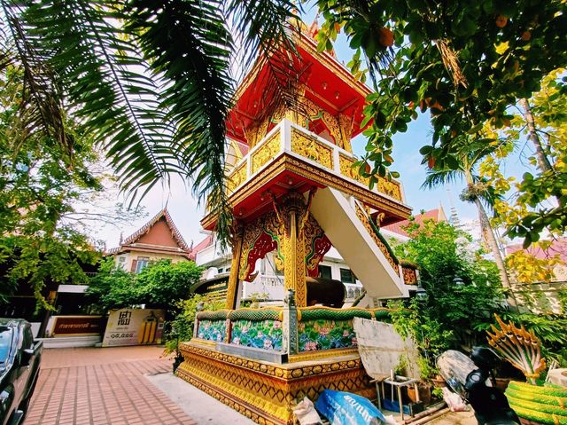 泰國曼谷湄南河畔著名皇家古跡寺廟景點:Wat Nak Prok，適合打卡拍照📸冥想