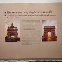 Ascending to Elegance: Patuxay's Embrace Above Vientiane