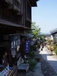 【岐阜】石畳が敷かれた坂に沿う宿場町