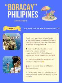 Boracay itinerary 