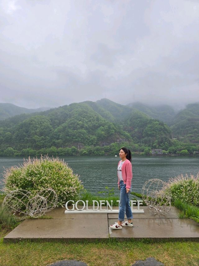 비온뒤 더 운치있어진 가평 리버뷰카페🩵