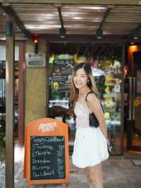 Sipping Coffee at Back Street Café